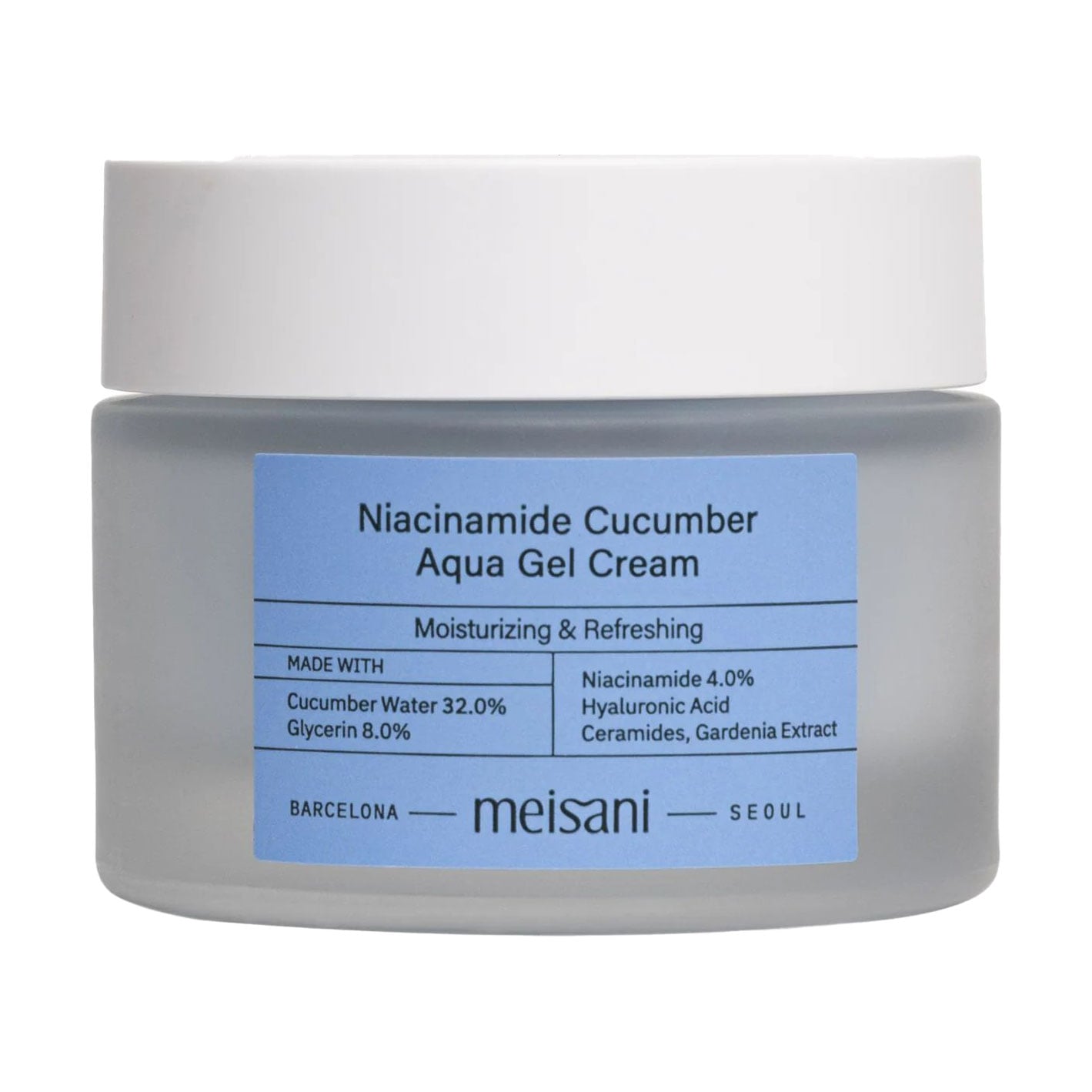 Зволожувальний крем-гель для обличчя meisani Niacinamide Cucumber Aqua Gel Cream, 15 мл